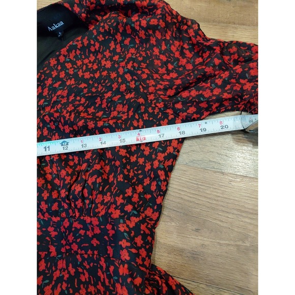 Aakaa 90s Y2k  Cottagecore Baby Doll Floral Printed  Maxi Dress  New Sheer Lined - Picture 10 of 14